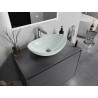 Mexen Sonia glazen opzetwastafel 54 x 37 cm, wit - 24145430