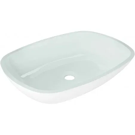 Mexen Araks stikla virsapmetuma izlietne 54 x 39 cm, balta - 24155430