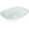 Mexen Araks lavabo sobre encimera de vidrio de 54 x 39 cm, blanco - 24155430
