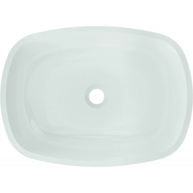 Mexen Araks lavabo en verre à poser 54 x 39 cm, blanc - 24155430