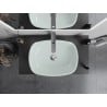 Mexen Araks lavabo en verre à poser 54 x 39 cm, blanc - 24155430