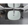 Mexen Araks lavabo sobre encimera de vidrio de 54 x 39 cm, blanco - 24155430