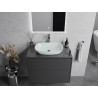 Mexen Araks lavabo sobre encimera de vidrio de 54 x 39 cm, blanco - 24155430