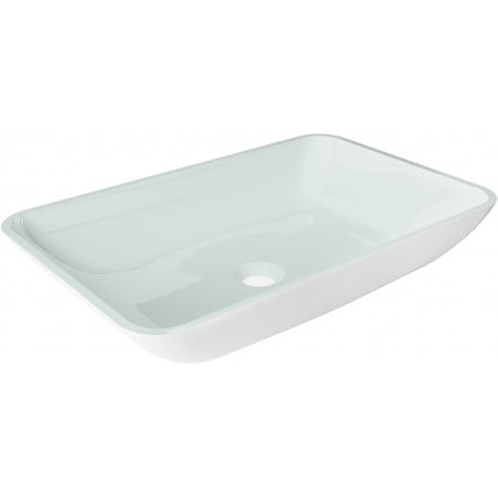 Mexen Megan Glas-Waschbecken zur Aufsatzmontage 56 x 36 cm, weiß - 24135630