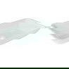 Mexen Megan glazen opbouw waskom 56 x 36 cm, wit - 24135630