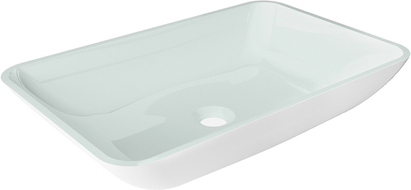 Mexen Megan Glas-Waschbecken zur Aufsatzmontage 56 x 36 cm, weiß - 24135630