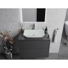 Mexen Megan glazen bovenblad wasbak 56 x 36 cm, wit - 24135630