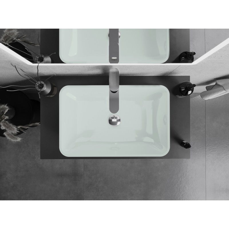 Mexen Megan glass countertop washbasin 56 x 36 cm, white - 24135630