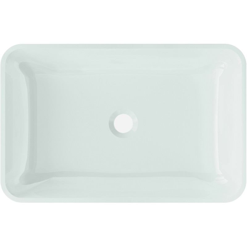 Mexen Megan glazen opbouw wastafel 56 x 36 cm, wit - 24135630