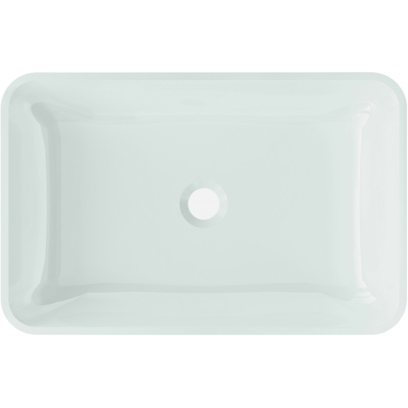 Mexen Megan stikla virsmas izlietne 56 x 36 cm, balta - 24135630