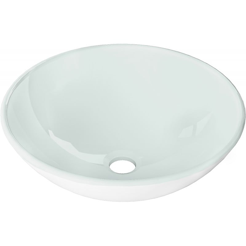 Mexen Mira lavabo da appoggio in vetro 42 x 42 cm, bianco - 24124230