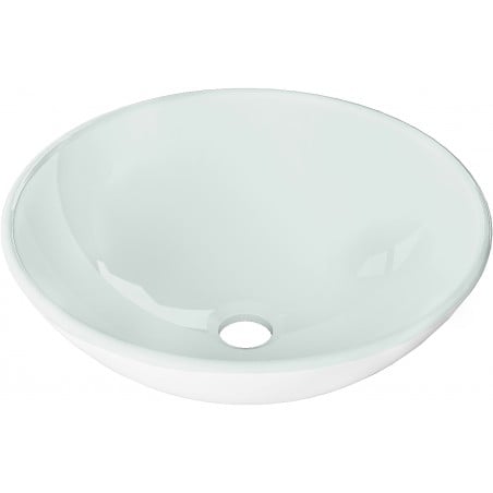 Mexen Mira lavabo da appoggio in vetro 42 x 42 cm, bianco - 24124230