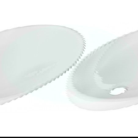 Mexen Mira lavabo en verre à poser 42 x 42 cm, blanc - 24124230