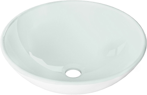 Mexen Mira lavabo en verre sur plan 42 x 42 cm, blanc - 24124230