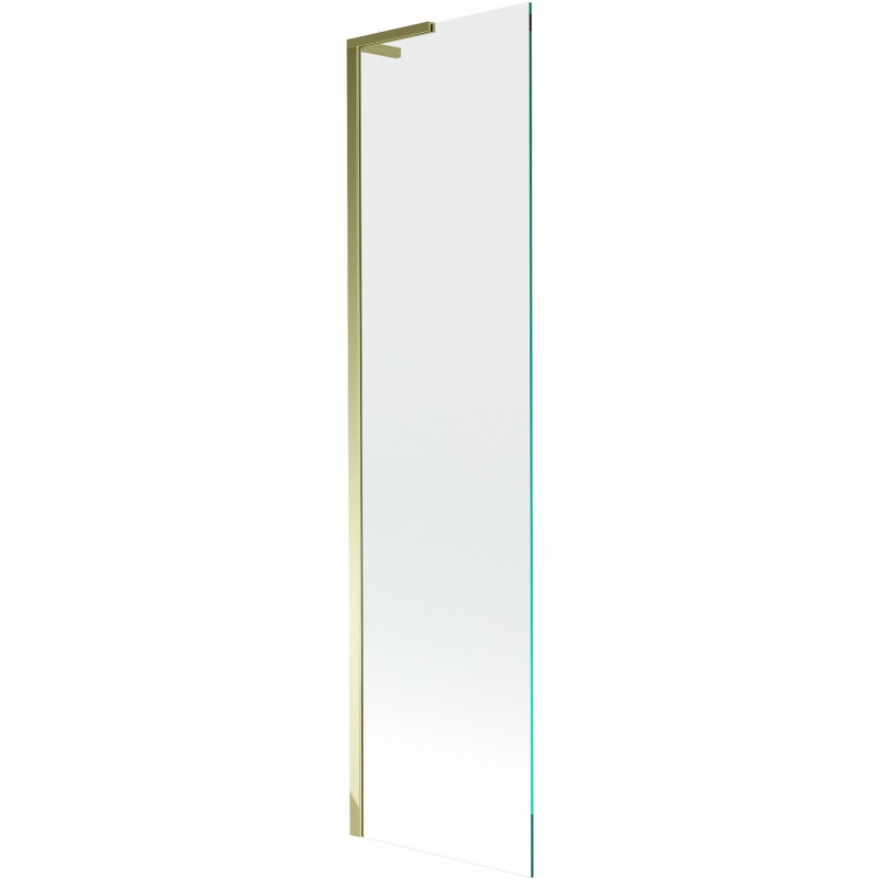 Mexen Next L Badewannenabtrennung 1-flügelig 50 x 150 cm, transparent, gold - 895-050-000-03-00-50
