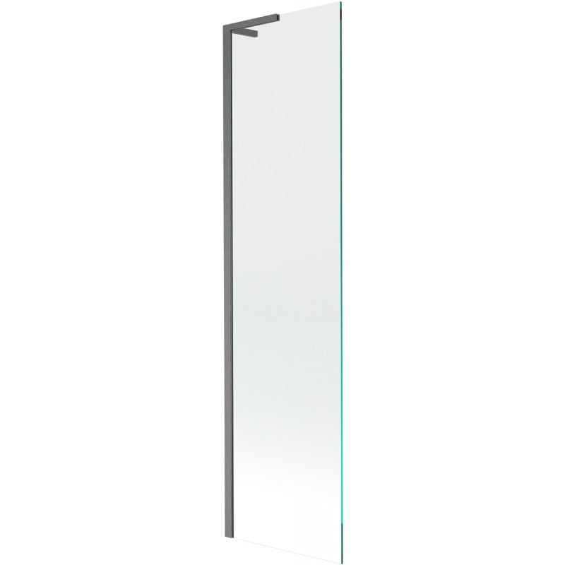 Mexen Next L divisória de banheira de 1 painel 50 x 150 cm, transparente, cinza metalizado escovado - 895-050-000-03-00-66