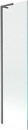Mexen Next L Badewannenabtrennung 1-flügelig 50 x 150 cm, transparent, gebürstetes Gun Gray - 895-050-000-03-00-66
