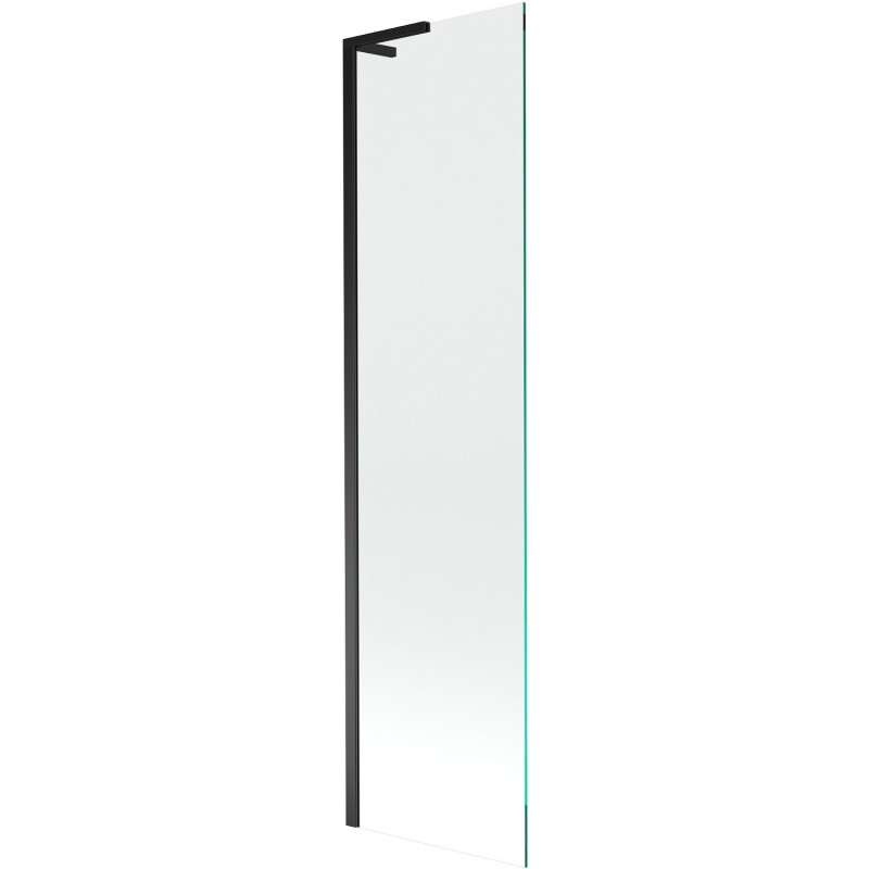 Mexen Next L jednodijelna kupaonska pregrada 50 x 150 cm, prozirna, crna - 895-050-000-03-00-70