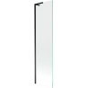 Mexen Next L jednodijelna kupaonska pregrada 50 x 150 cm, prozirna, crna - 895-050-000-03-00-70