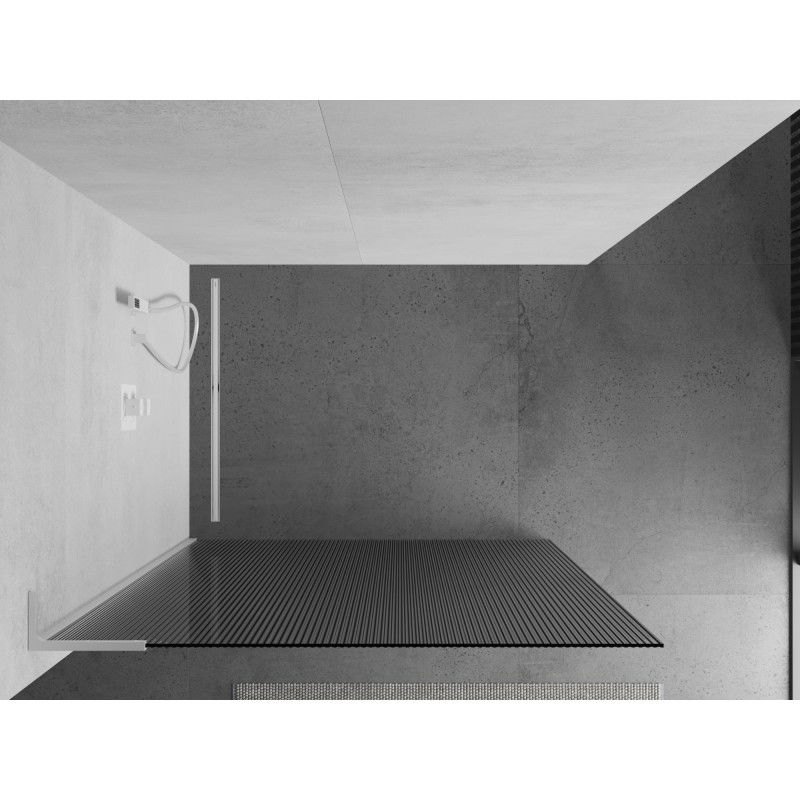 Mexen Kioto L Καμπίνα ντους Walk-in 70 x 200 cm, ρίγες, λευκή - 800-070-103-20-09