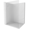 Mexen Kioto L Duschwand Walk-in 90 x 200 cm, klar, weiß - 800-090-103-20-09