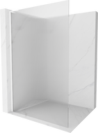 Mexen Kioto L Zidni tuš Walk-in 100 x 200 cm, prugaste, bijele - 800-100-103-20-09