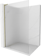 Mexen Kioto L Staklena stijena za tuš Walk-in 90 x 200 cm, prugasta, zlatna - 800-090-103-50-09