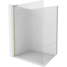 Mexen Kioto L douchewand Walk-in 70 x 200 cm, strepen, goud geborsteld - 800-070-103-55-09