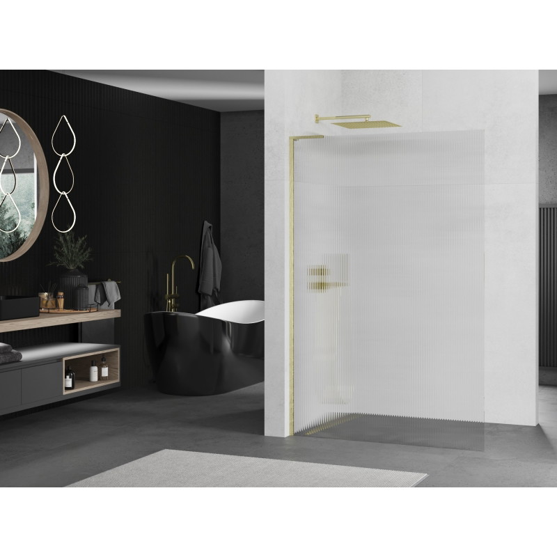 Mexen Kioto L dušisein Walk-in 70 x 200 cm, triibuline, kuldne harjatud - 800-070-103-55-09