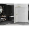 Mexen Kioto L Duschwand Walk-in 70 x 200 cm, Streifen, gebürstetes Gold - 800-070-103-55-09