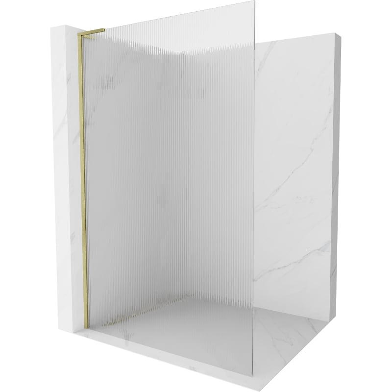 Mexen Kioto L dušisein Walk-in 100 x 200 cm, triibuline, kuldne harjatud - 800-100-103-55-09