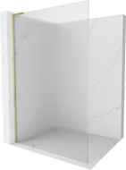 Mexen Kioto L Tuš pregrada Walk-in 110 x 200 cm, pruge, zlatna brušena - 800-110-103-55-09