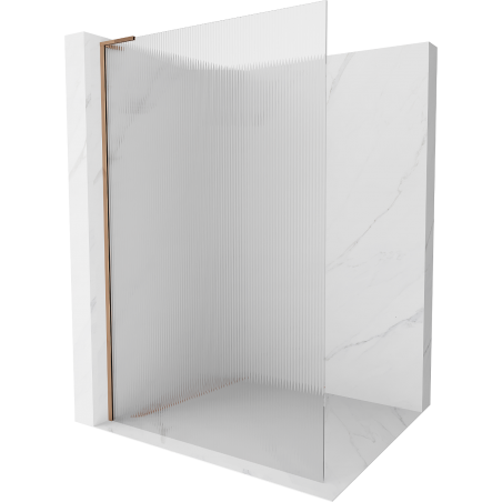 Mexen Kioto L Duschwand Walk-in 80 x 200 cm, klar, roségold - 800-080-103-60-09