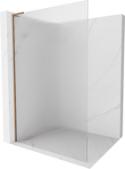 Mexen Kioto L stijena za tuš Walk-in 90 x 200 cm, pruge, ružičasto zlato - 800-090-103-60-09