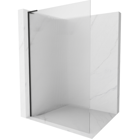 Mexen Kioto L tuš pregrada Walk-in 80 x 200 cm, pruge, crna - 800-080-103-70-09