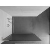 Mexen Kioto L steklena stena Walk-in 90 x 200 cm, črte, brušen nikel - 800-090-103-97-09