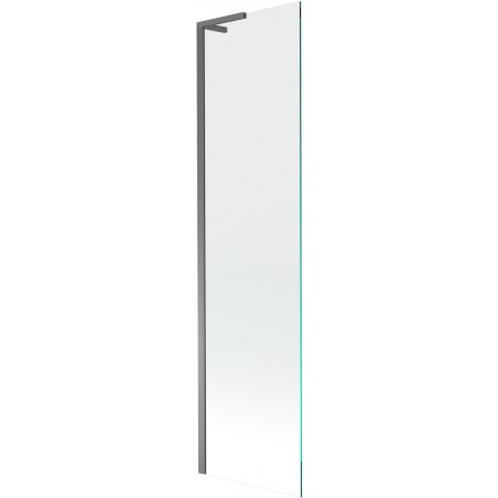 Mexen Next L mampara de bañera de 1 hoja 50 x 150 cm, transparente, metal arma - 895-050-000-03-00-95