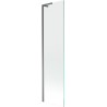 Mexen Next L parapeito de casa de banho com 1 folha 50 x 150 cm, transparente, metal escurecido - 895-050-000-03-00-95