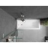 Mexen Next L paroi de baignoire à 1 vantail 50 x 150 cm, transparent, nickel brossé - 895-050-000-03-00-97