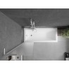 Mexen Next L parawan nawannowy 1-skrzydłowy 50 x 150 cm, szron, biały - 895-050-000-03-30-20