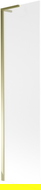 Mexen Next L Bath Screen Single-Panel 50 x 150 cm, Frosted, Gold - 895-050-000-03-30-50