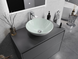 Mexen Mira lavatório de vidro de encastrar 42 x 42 cm, branco - 24124230