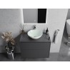 Mexen Mira lavabo de sobremesa de vidrio 42 x 42 cm, blanco - 24124230
