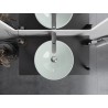 Mexen Mira glazen opbouw wasbak 42 x 42 cm, wit - 24124230