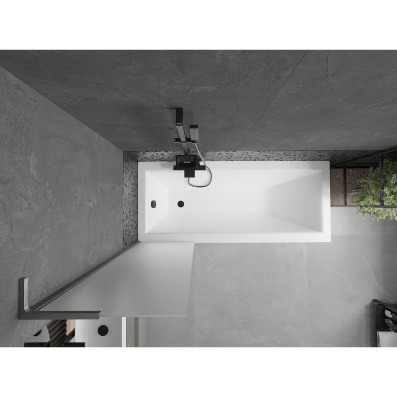 Mexen Next L parawan nawannowy 1-skrzydłowy 50 x 150 cm, szron, gun gray szczotkowany - 895-050-000-03-30-66