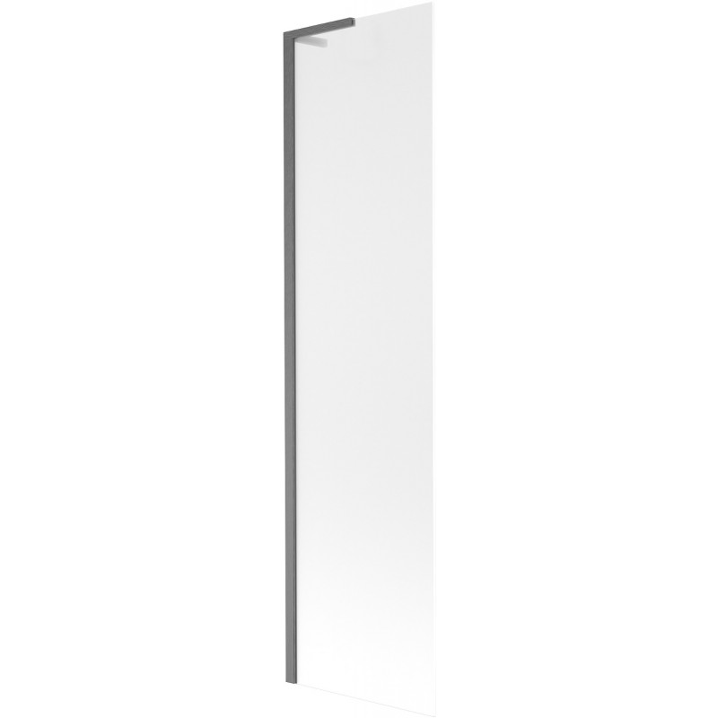 Mexen Next L mampara de bañera de 1 hoja 50 x 150 cm, esmerilado, gris arma cepillado - 895-050-000-03-30-66