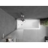 Mexen Next L paroi de baignoire 1 battant 50 x 150 cm, givré, nickel brossé - 895-050-000-03-30-97