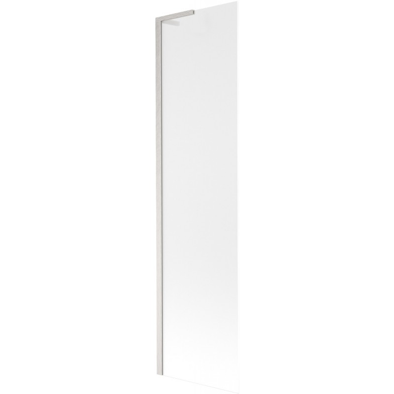 Mexen Next L badwand éénvleugelig 50 x 150 cm, ijs, geborsteld nikkel - 895-050-000-03-30-97