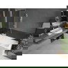 Mexen Next L Badewannen-Faltwand 1-flügelig 50 x 150 cm, grafit, weiß - 895-050-000-03-40-20