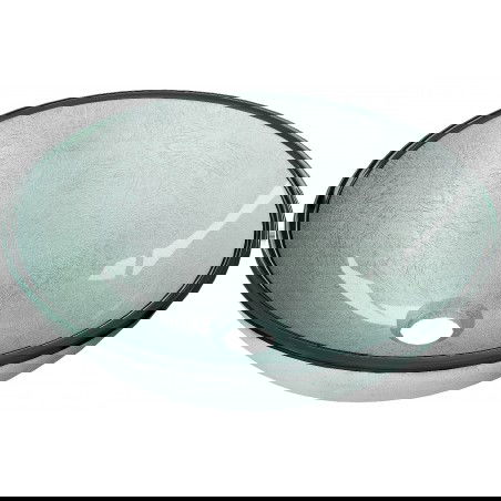 Mexen Mira γυάλινος επικαθήμενος νιπτήρας 42 x 42 cm, ασημί - 24124211